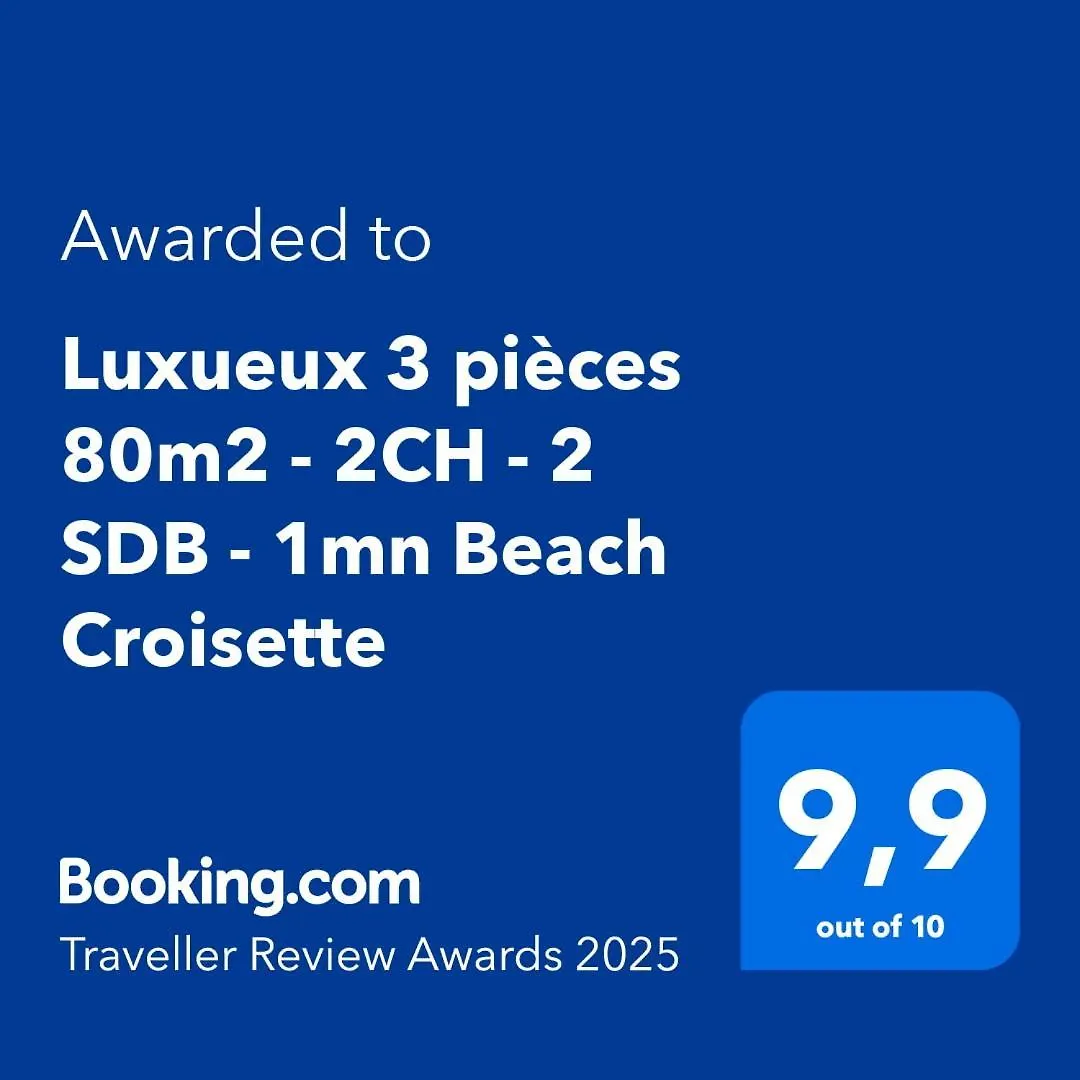 Luxueux 3 Pieces 80M2 - 2Ch - 2 Sdb - 1Mn Beach Croisette Cannes 0*,  Frankreich